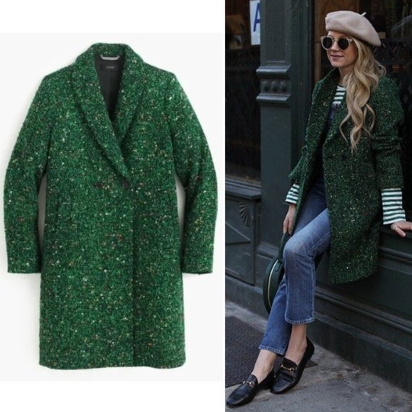 J. Crew Jackets & Coats Jcrew Daphne Italian Wool Speckled Tweed